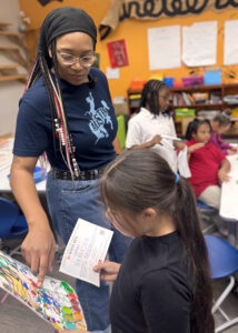 All Access Arts teaching artist Jasmine Jones at The Boys and Girls Club.